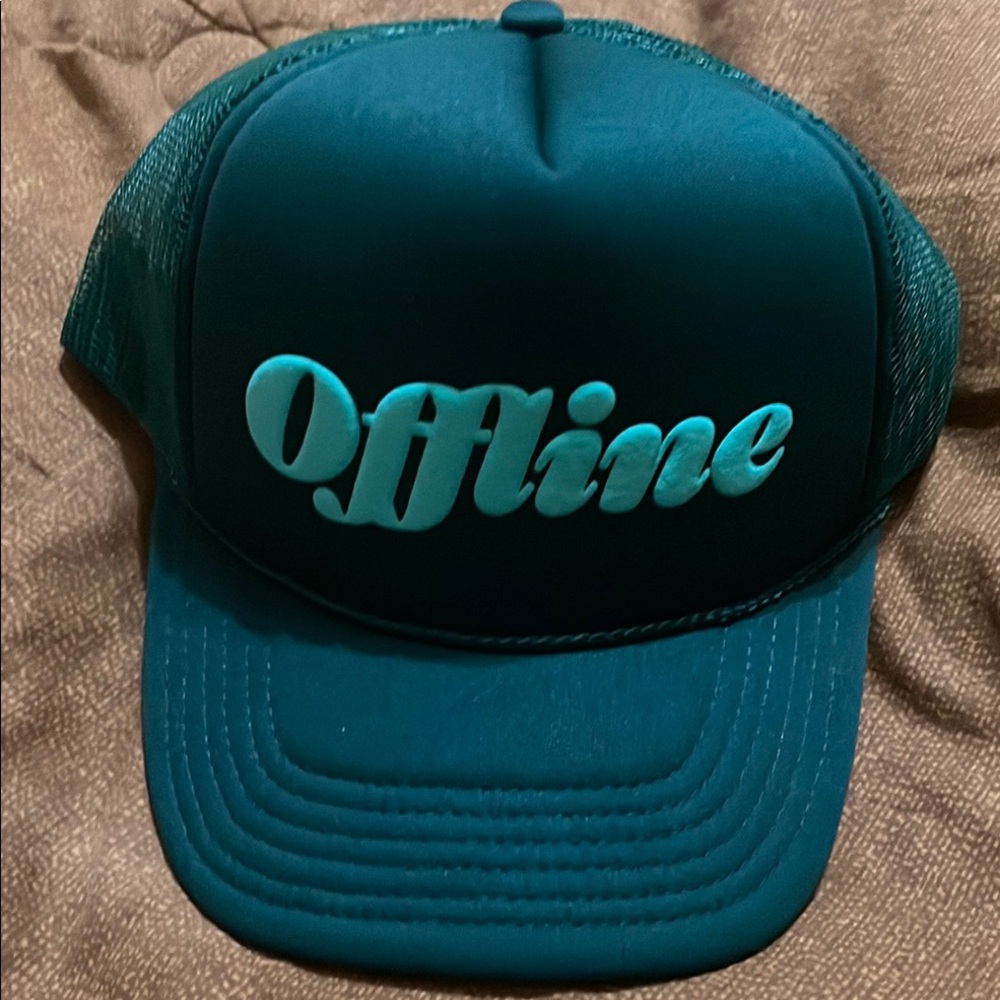 Teal 'Offline' Trucker Hat